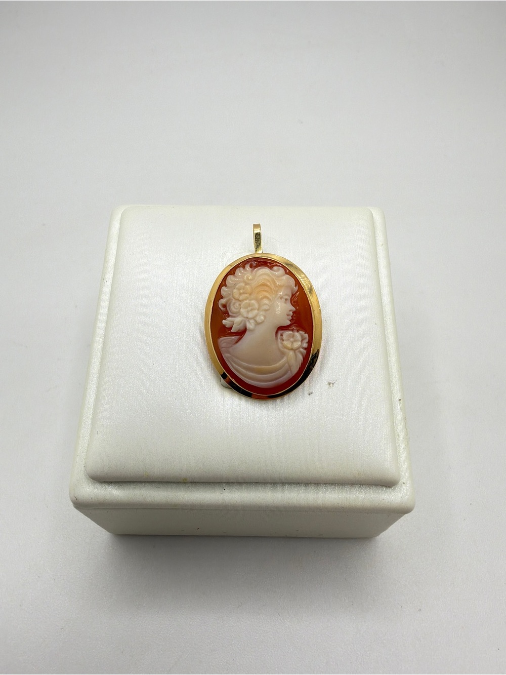 Vintage 18kt (750) Yellow Gold 20x15mm Cameo Pendant/Brooch/Pin combo!